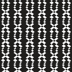 Wall Mural - abstract seamless black minimalistic pattern.