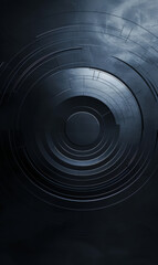 Wall Mural - Abstract background with circles in a gradient of black.