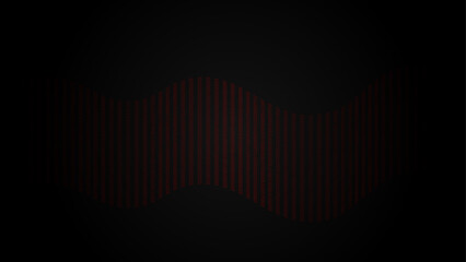 Wall Mural - Abstract smooth red waves on black background vector illustration
