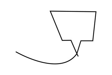 Sticker - Continuous line drawing of a speech bubble