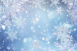 © premyuda - Winter background of snow with free space Generative AI