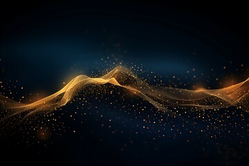 Wave of dots and weave lines. Abstract background. Network connection structure