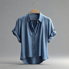 Wall Mural - Minimalist Blue Blouse