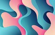 Abstract background with Liquid wave style, combine Pink-Blue-White-Yellow Gradient Color, Illustration