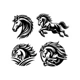 Fototapeta  - set of horse logo vector illustration