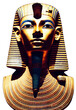 ancient Egypt Egyptian gold face pharaoh mask like Tutankhamen 3d illustration death mummy