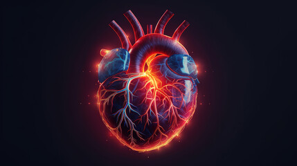 Wall Mural - a drawing of a heart with gold and black paint