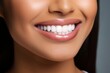 © Generative ART - Beautiful Asian Indian Model: Closeup Portrait, Radiant Smile, Clean Teeth - Ideal for Dental Ads. Isolated on White Background