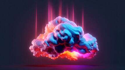 Wall Mural - abstract uv ultraviolet light composition