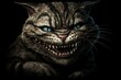 A mischievous feline with a wide grin, known as the Cheshire Cat. Generative AI