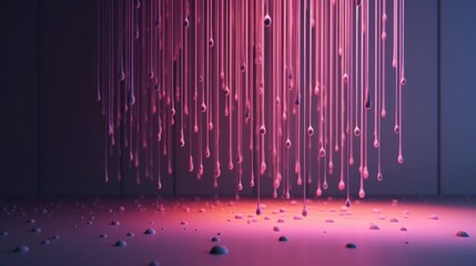 Rain, pink and purple atmosphere