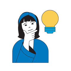 Aufkleber - Science laboratory concept with cartoon people in flat design for web. Scientist thinking and brainstorming for solving problems. Vector illustration for social media banner, marketing material.