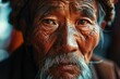 © Magiurg - Chinese old man close up from history of China realistic detailed photography texture. Chinese man. Horizontal format