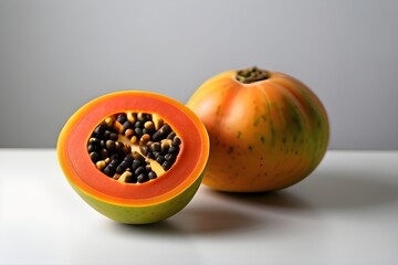 Wall Mural - papaya fruit isolated on background