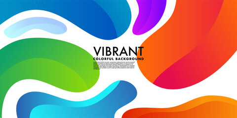 Sticker - Abstract Vibrant Gradient background, fluid liquid design