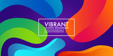 Wall Mural - Abstract Vibrant Gradient background, fluid liquid design
