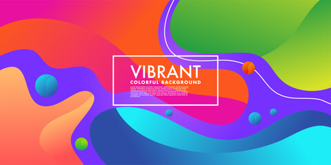 Wall Mural - Abstract Vibrant Gradient background, fluid liquid design
