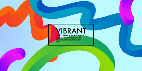 Sticker - Abstract Vibrant Gradient background, fluid liquid design