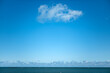 Lake Michigan blue waler blue sky with clouds Chocago