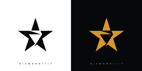 Canvas Print -  Unique and elegant Diamond star logo design