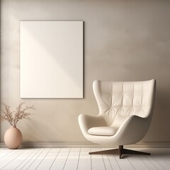 design scene with a sofa mockup empty painting 