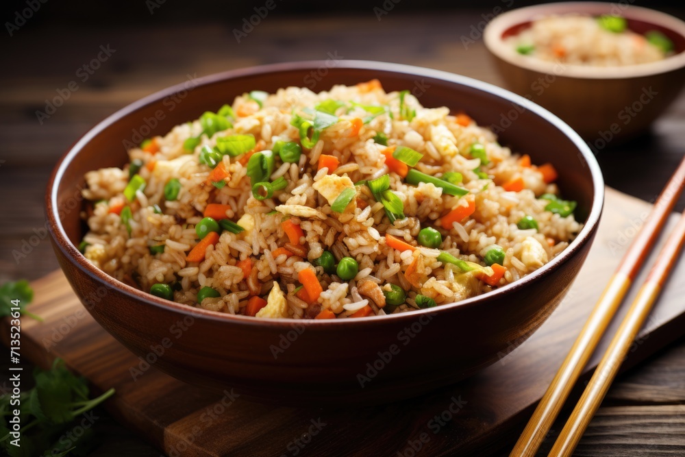 Chinese Chicken Rice Menu Traditional Chinese Chicken Fried Rice with Egg and Vegetables ...
