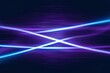 © Martin - Celestial Illumination: Purple and Blue Light Lines Cast a Mesmerizing Glow on the Dark Canvas with Electric Color Palettes