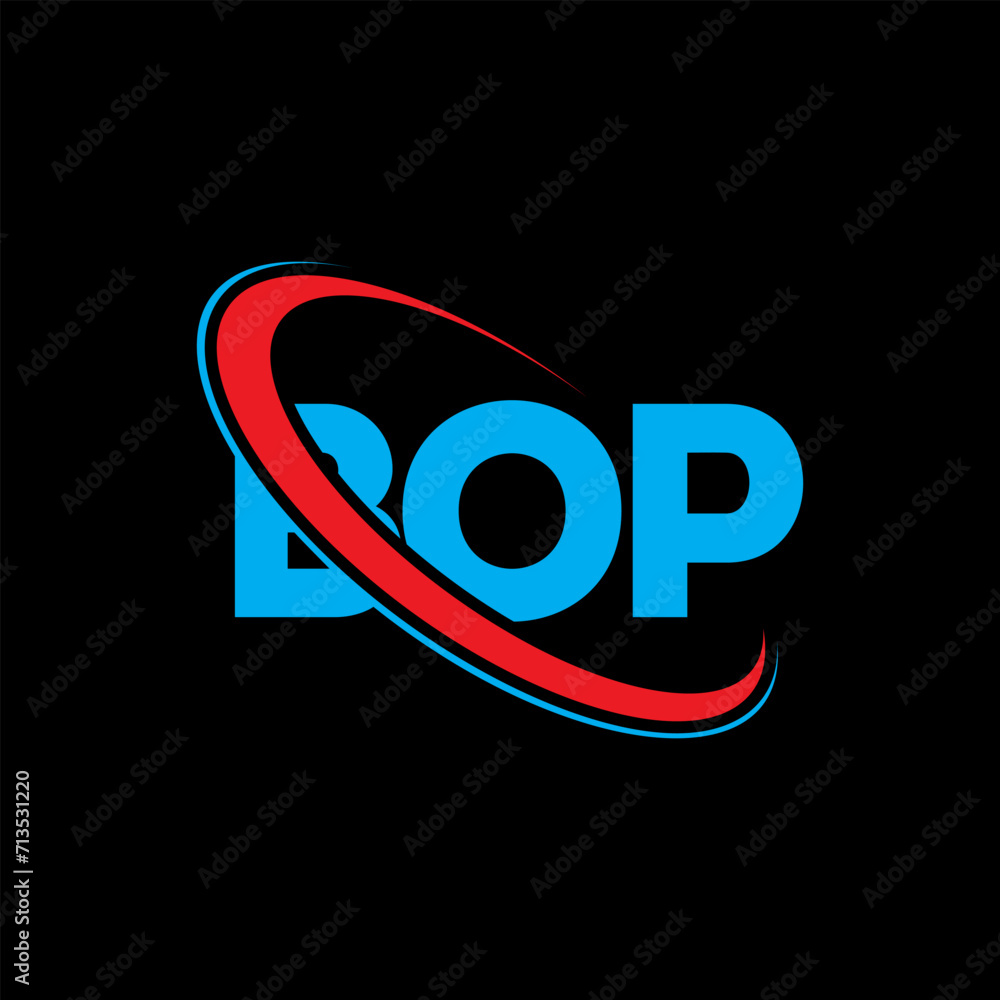 BOP logo. BOP letter. BOP letter logo design. Initials BOP logo linked ...
