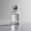 Mockup of modern medical glass bottle, phial, vial