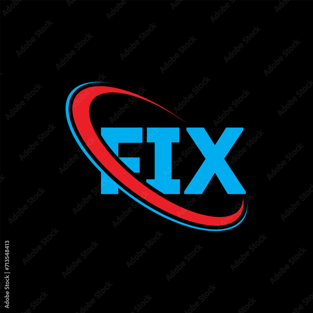FIX logo. FIX letter. FIX letter logo design. Initials FIX logo linked with circle and uppercase monogram logo. FIX typography for technology, business and real estate brand.