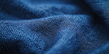 A Detailed View Of A Blue Fabric. Perfect For Textile Backgrounds Or Fashion Design Projects