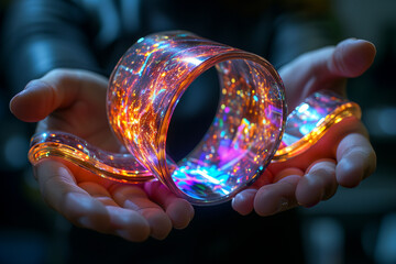 electronic devices with flexible and curlable displays.turn on phone flip chamshell long display moc