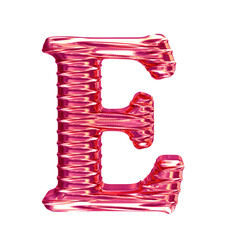 Poster - Fluted pink symbol. letter e