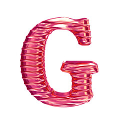 Wall Mural - Fluted pink symbol. letter g