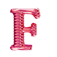 Fluted pink symbol. letter f