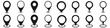 © Maestro - Location pin icon. Map pin place marker. GPS location symbol collection. Location icon. Map marker pointer icon set - stock vector.