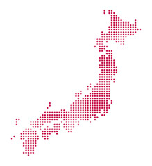 Sticker - Map of Japan from dots