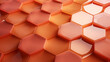 geometric pattern with copper hexagons creating an abstract background