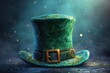 St. Patrick's Day poster. Leprechaun's green hat. elegant design