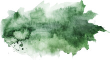 Green Watercolor Stain Texture Element For Design