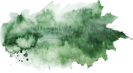Wall Mural - green watercolor stain texture element for design