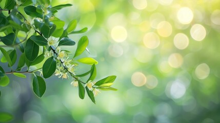 Close-Up of Flowering Tree Branch
