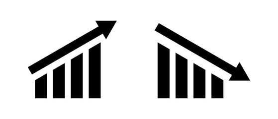 Wall Mural - Growing and declining graph