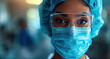© Clemency - portrait of an African American surgeon with surgical mask