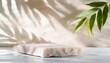 © Olga - Mock up piece of stone product podiun and shadow