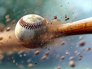 Baseball ball: the quintessential sphere of America's pastime, embodying the excitement, competition, and timeless joy of the game, from pitches and hits to catches and home runs on the diamond