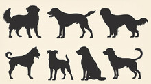 Set Of Dogs Silhouettes