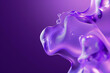 © Volt Studios - An abstract and fluid purple shape with a glossy surface and bubbles against a purple background