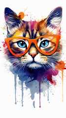  Creative animal concept. Rabbit Bunny in a group, vibrant Doggy Cat wallpaper children's living room mockup with cute animals wall art Cheetah animal abstract wallpaper in pastel colors Generated Ai