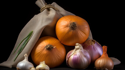 Poster - garlic and onion